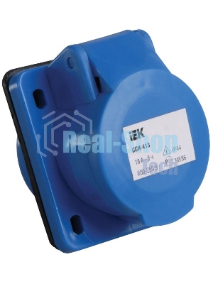 Розетка СП 16А 220В 2P+E ССИ-413 IP44 ИЭК PSR41-016-3