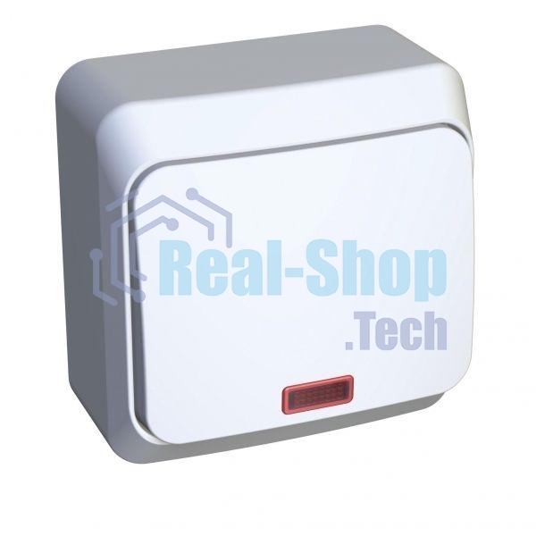 Выключатель 1-кл. ОП Этюд 10А IP20 с индик. белый SchE BA10-005B