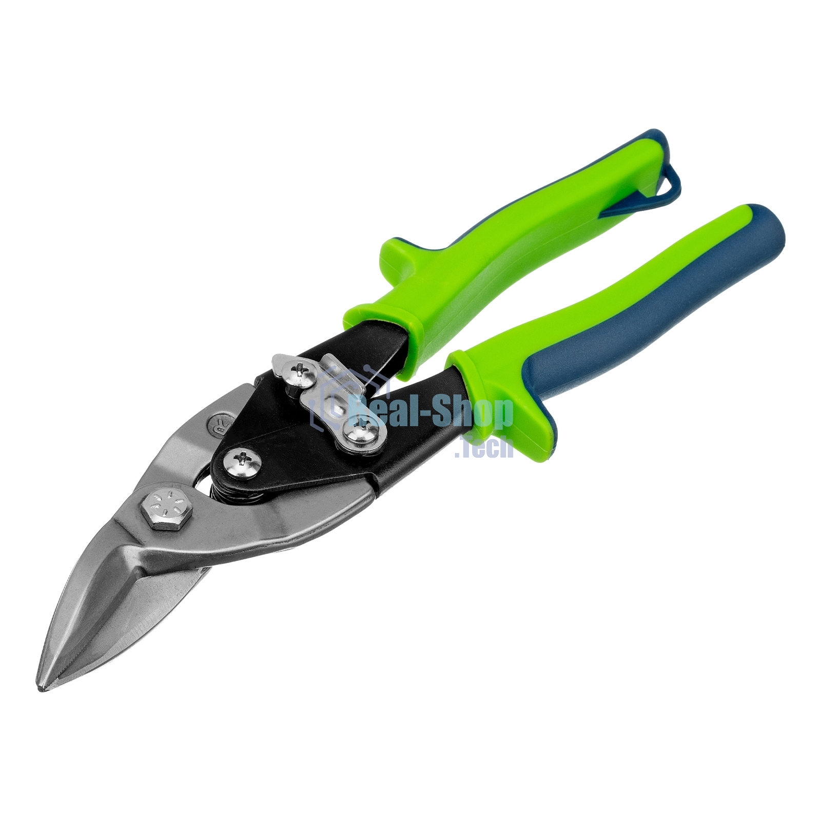 Ножницы по металлу Сибртех, 250 мм, правый рез, сталь С55,двухкомпонентные рукоятки