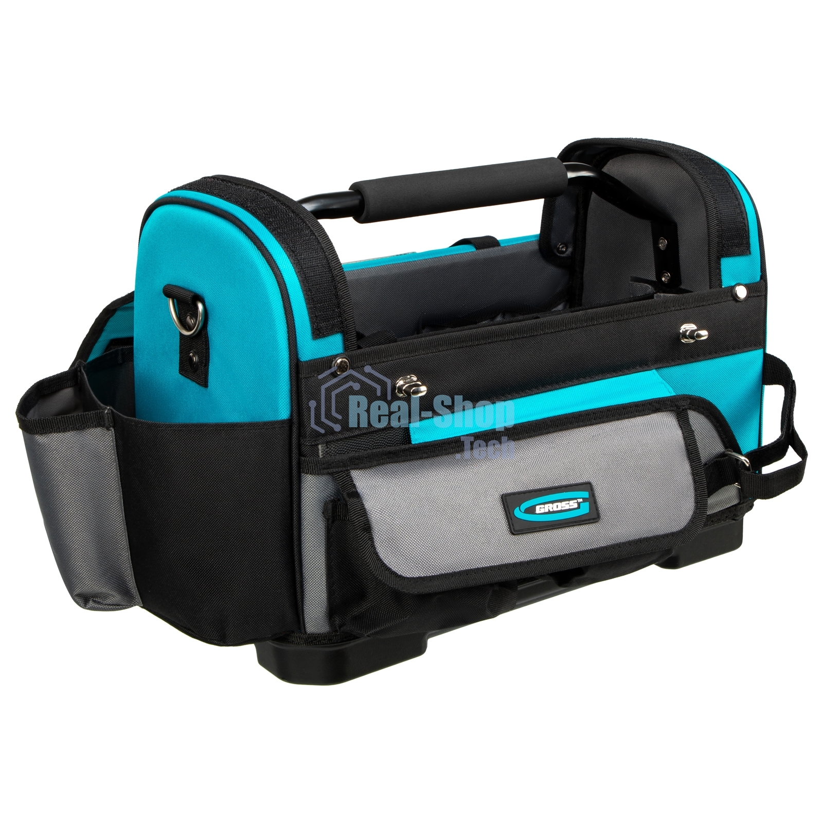 Переноска для инструмента Gross 400х225х300 мм, пластиковое дно, наплечный ремень