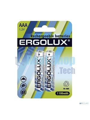 Аккумулятор Ergolux AAA-1100 мАч Ni-Mh BL-2 NHAAA1100BL2 1.2В (блист.2шт)