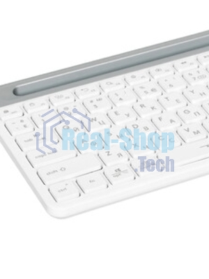 Клавиатура беспроводная A4Tech Fstyler FBK25, USB, Bluetooth/Радиоканал, белый/серый