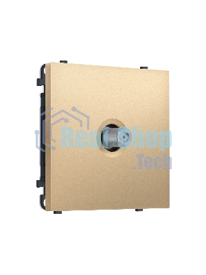 Комплект механизма TV розетки SAT SIGMA Золото Мягкое касание 5-2400MHz 3.5dB QUANT PRO (SP8930, PR215)
