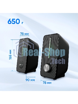 Акустическая система Оклик OK-120U 2.0 черный 6Вт