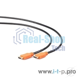 Кабель Cablexpert HDMI CC-HDMI4L-10, 19M/19M, v2.0, серия Light, позол.разъемы, экран, 3м, черный, пакет