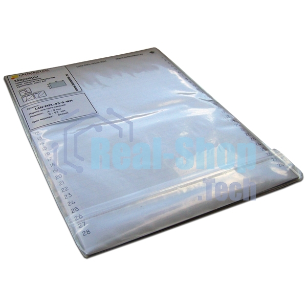 Маркер самоклеющийся, л.А4, 134х9, для патч-панелей, белый, 28 шт/л.