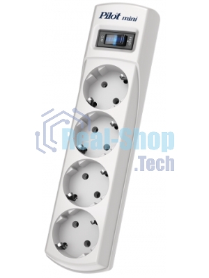 Сетевой фильтр Pilot mini 5 м (4 розетки) белый (коробка)
