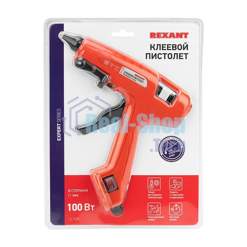 Клеевой пистолет Rexant, 100 Вт, Ø11 мм, 