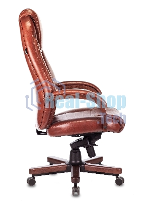Кресло Бюрократ T-9923WALNUT Leather Eichel светло-коричневый, кожа