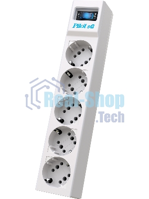 Сетевой фильтр ZIS PILOT Surge protector Pilot SG5 5 outlets (GP), 10A/2.2kVt, automatic circuit-breaker, 5 m