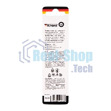 Сверло по металлу Kranz 1,0х34х12 мм HSS (2 шт. в упаковке) DIN 338