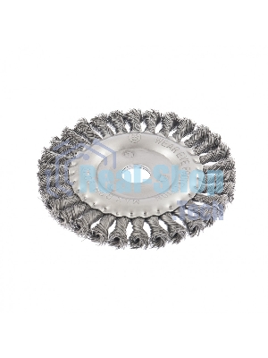 Щетка Matrix для УШМ, 150 мм, посадка 22,2 мм, Плоская, крученая проволока 0,5 мм