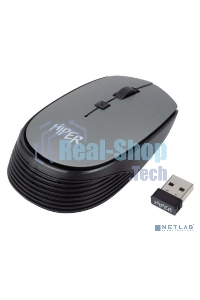 Мышь беспроводная HIPER HOMW-081 серый, 1600 dpi, радиоканал, USB, кнопки - 4