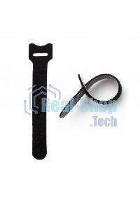 Стяжка кабельная на липучке Hyperline WASN, открывающаяся, 14 мм Ш, 310 мм Д, 10 шт, полиамид, черный