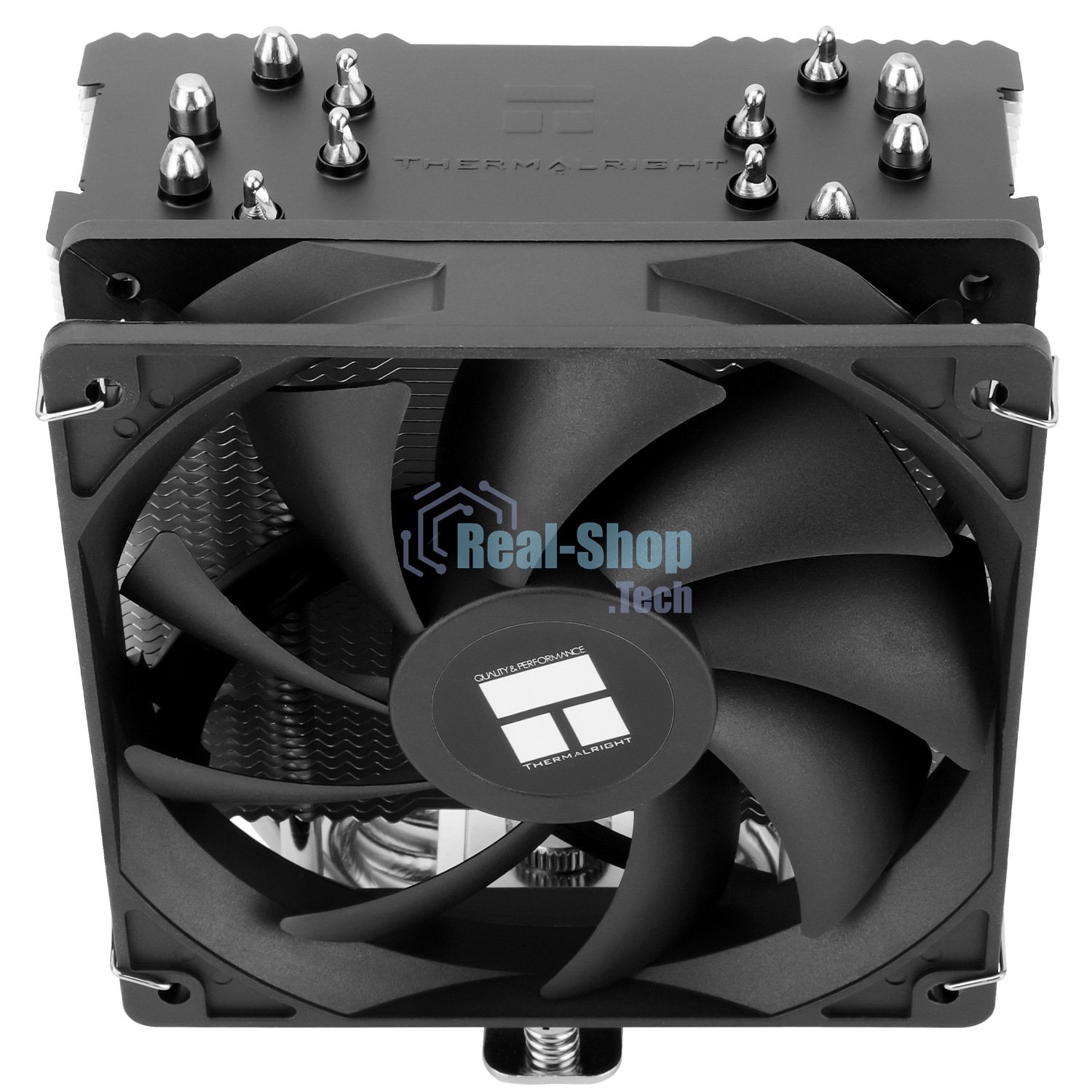Кулер для процессора Thermalright Burst Assassin 120 SE черный/серебристый (4-pin PWM, 148мм, Al/Cu, 6x6мм, 1x120мм, 66.17CFM, 25.6dBA, 1550RPM, S: 1851/1700/1200/115X, AM5/AM4)