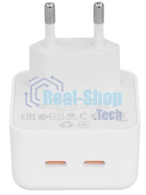 Сетевое зарядное устройство 1USB+1Type-C 3.0A PD30W+QC3.0 быстрая зарядка для Lightning 8-pin Type-C Borofone BAS76A (White)