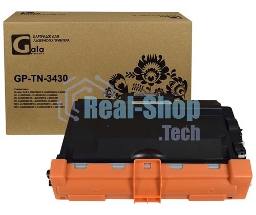 Картридж GalaPrint GP-TN-3430 для принтеров Brother DCP-L5500DN/DCP-L6600DW/HL-L5000D/HL-L5100DN/HL-L5100DNT/HL-L5200DW/HL-L5200DWT/HL-L6250DN/HL-L6300DW/HL-L6300DWT/HL-L6400DW/HL-L6400DWT/MFC-L5700DN/MFC-L5750DW/MFC-L6800DW/MFC-L6800DWT/MFC-L6900DW/MFC-L6900DWT 3000 копий