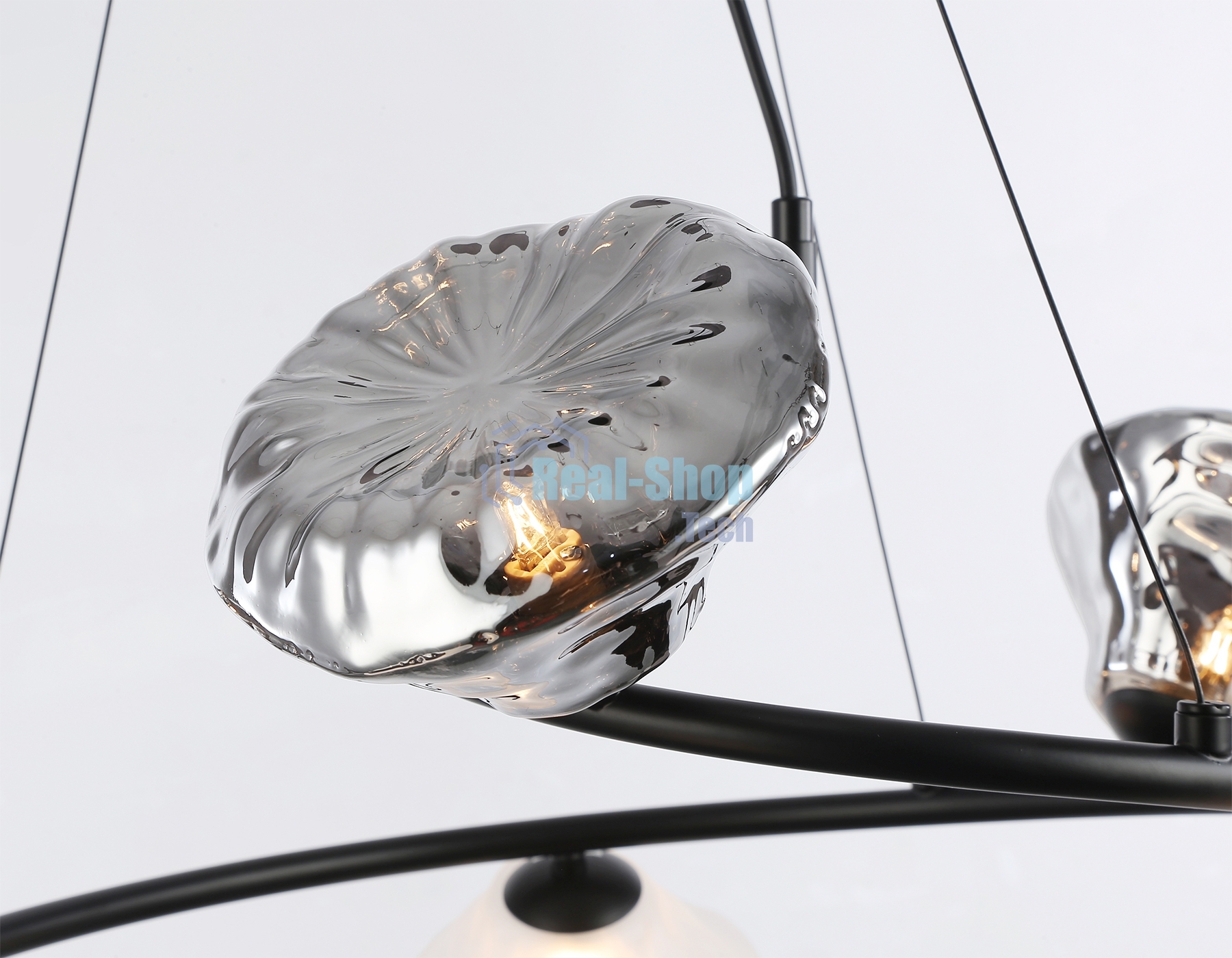 Светильник Ambrella light LH15003/6 BK/FR/SM черный/белый матовый/дымчатый G9*6 max 40W D630*1150