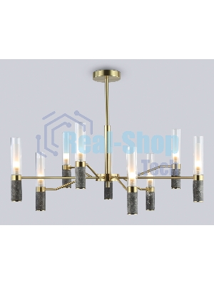Люстра Ambrella light LH53355/9 GD/CL/WH золото/прозрачный/белый G9*9 max 40W D850*890