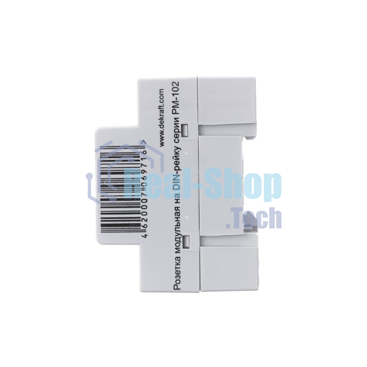 Розетка 16А 220В 2P+PEN на DIN-рейку PM-102 SchE 18012DEK