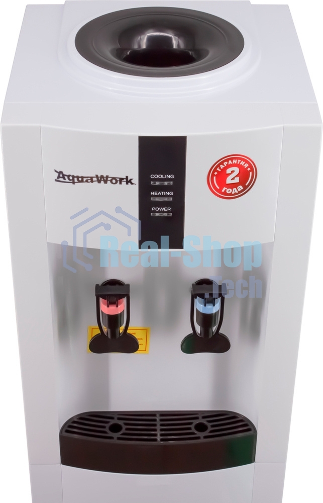 Кулер для воды Aqua Work 16LR, верхняя загрузка, нагрев 90 °С, охлаждение 7 °С, белый/черный
