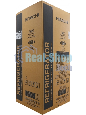 Холодильник Hitachi HRTN7489DF GGRCS серый стекло двухкамерный инвертер 345/105л морозилка сверху, No Frost