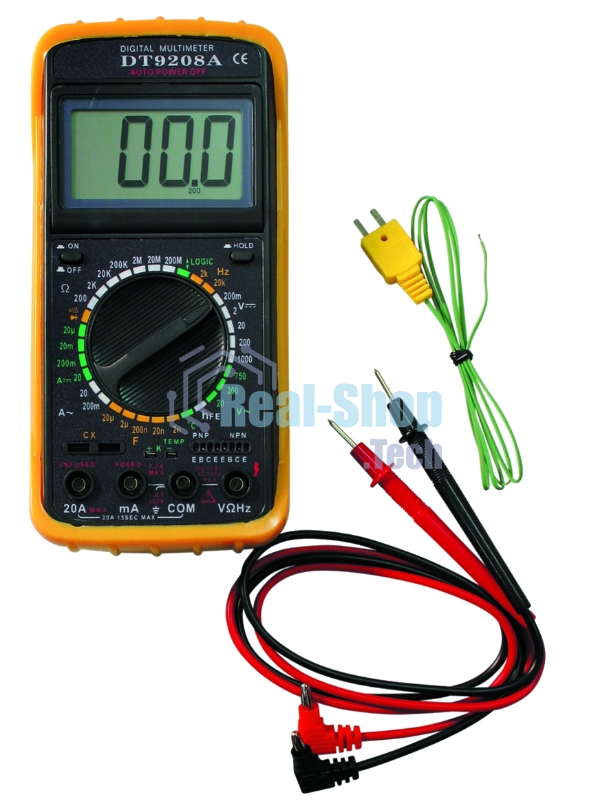 Инструменты Ресанта DT 9208A Мультиметр 61/10/507 3,5 разр ж/к дисплей, 32 режимов, температура