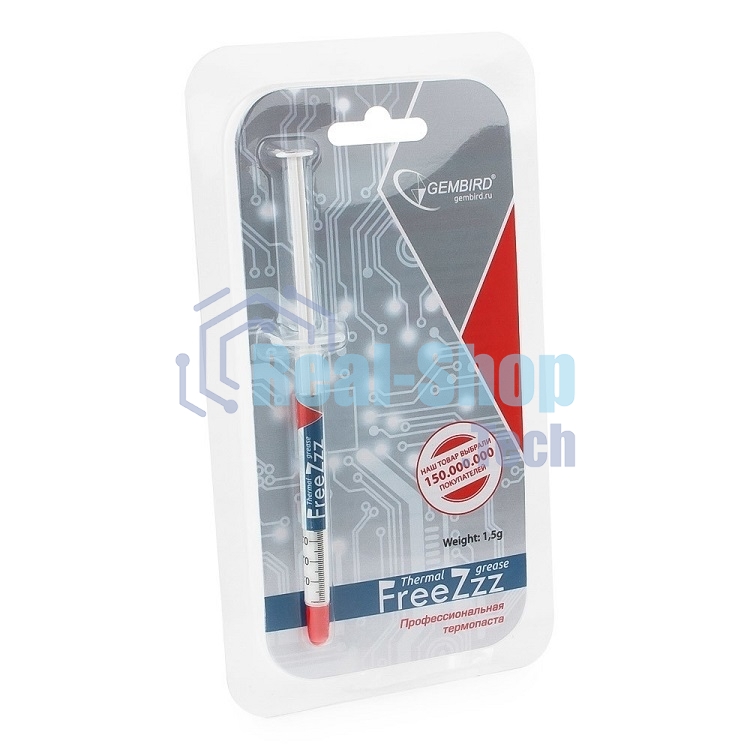 Термо паста Gembird FreeZzz GF-01-1.5 для радиаторов, 1,5гр, шприц