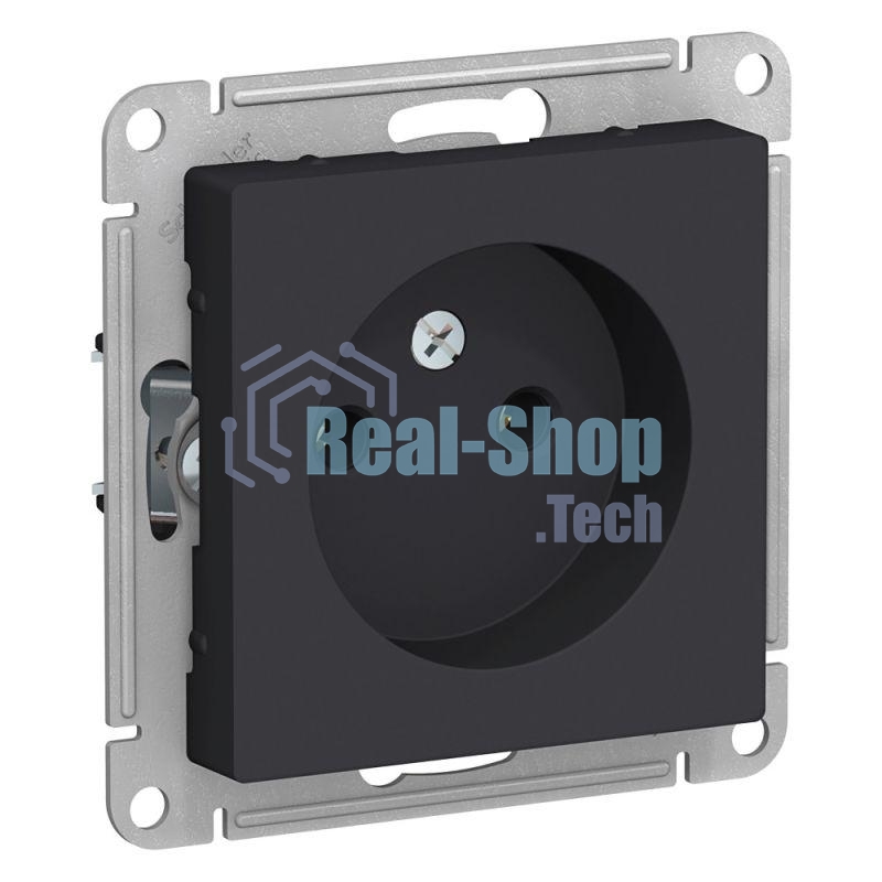 Механизм розетки 1-м СП AtlasDesign без заземл. 16А карбон SchE ATN001041