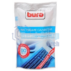 Салфетки Buro BU-Zsurface, 100 шт для поверхностей мягкая упаковка 100шт влажных