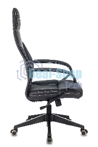 Кресло руководителя Бюрократ CH-608/ECO черный, искусственная кожа, крестовина пластик