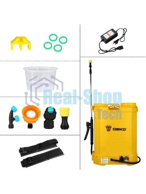 Опрыскиватель Deko DKSP10 16л желтый (065-0954)