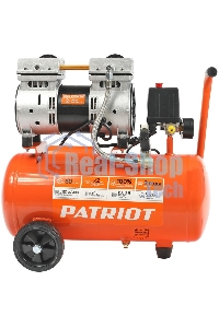 Компрессор поршневой безмасляный Patriot WO 24-260S, 260 л/мин, 8 бар, 1500 Вт, 24 л, быстросъемный 1/4