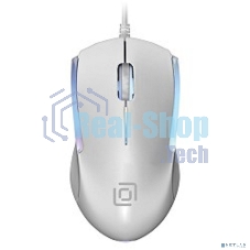 Мышь проводная Oklick 245M белый, 1000 dpi, USB, кнопки - 3