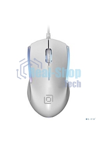 Мышь проводная Oklick 245M белый, 1000 dpi, USB, кнопки - 3