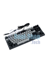 Клавиатура проводная механическая Gembird KB-G600, 87кл, Rainbow, красн.свитчи, 1.8м, черная