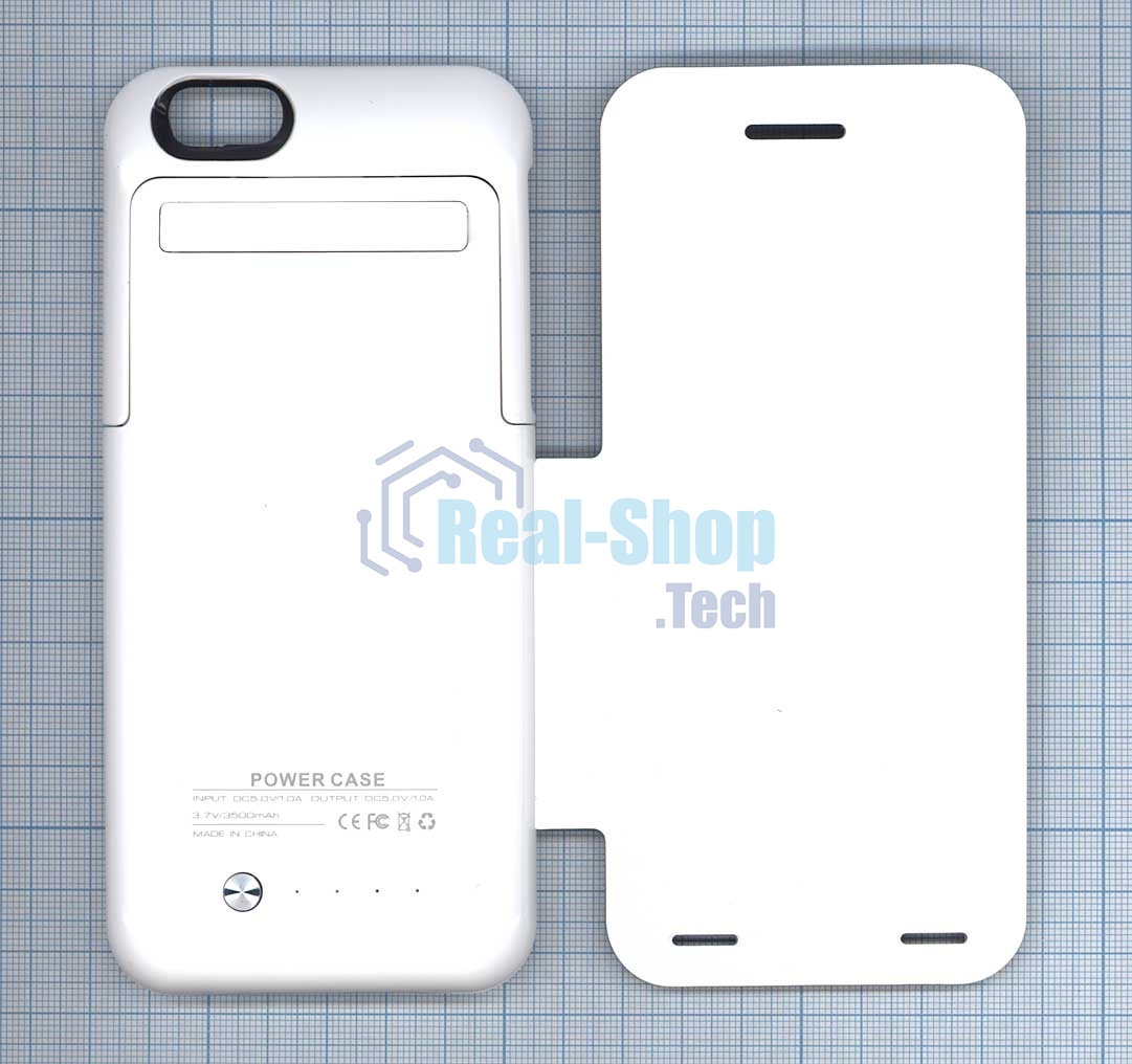 Аккумулятор/чехол для Apple iPhone 6 3500 mAh белый leather cover