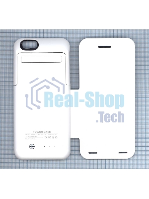 Аккумулятор/чехол для Apple iPhone 6 3500 mAh белый leather cover