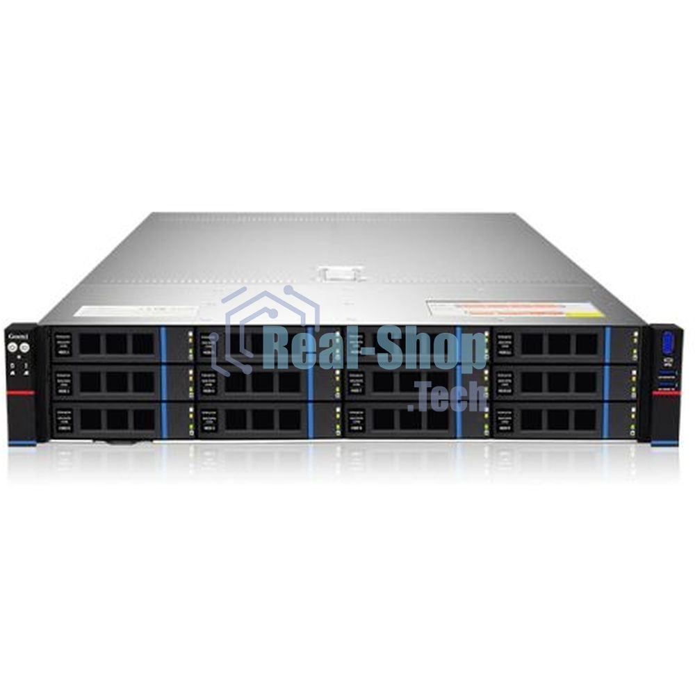 Серверная платформа Gooxi SR201-D12R 2U 12bay server, based on AMD 7003 platofrm. 2pcs of PCIe 4.0x16; 4xPCIe 4.0x8 2x 2.5