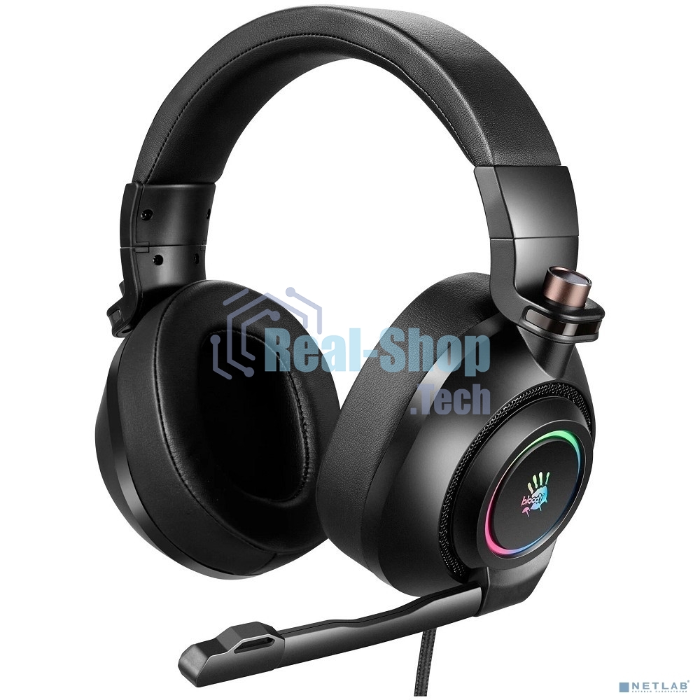 Гарнитура Bloody G580 чёрный, проводная, подсветка