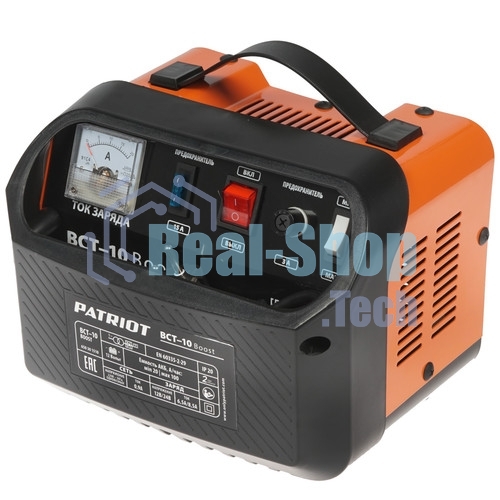 Устройство пуско-зарядное PATRIOT BCT-10 Boost 220В±15% 200Вт 12В зарядmax8.5А 20-100А/ч 4.3кг