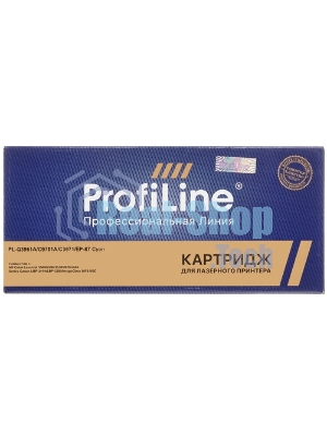 Картридж лазерный ProfiLine PL-Q3961A/C9701A/C3971/EP-87 для принтеров HP Color LaserJet 1500/2500/2550/2820/2840 Series Canon LBP-2410/LBP-5200/ImageClass MF8180C Cyan 4000 копий ProfiLine
