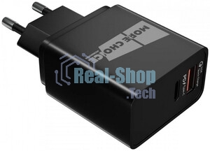 Сетевое зарядное устройство MORE CHOICE (4620202555502) NC68a - 35W Type-C Type-C, черный