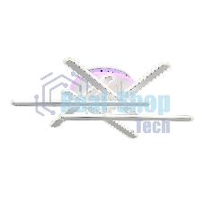 Потолочный светодиодный светильник FA8907 WH/CH белый/хром 135W 3000K-6400K+RGB 800*770*160 (ПДУ РАДИО 2.4G)