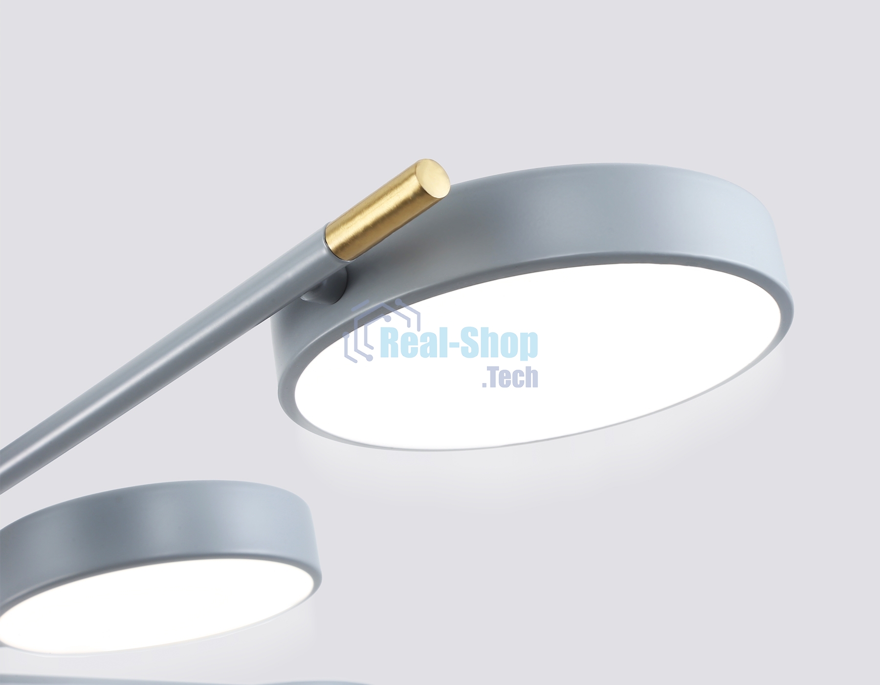 Люстра светодиодная на штанге Ambrella light FL516339/8 GR/CP серый/медь 120W 3000-6000K D850*170 (без ПДУ)