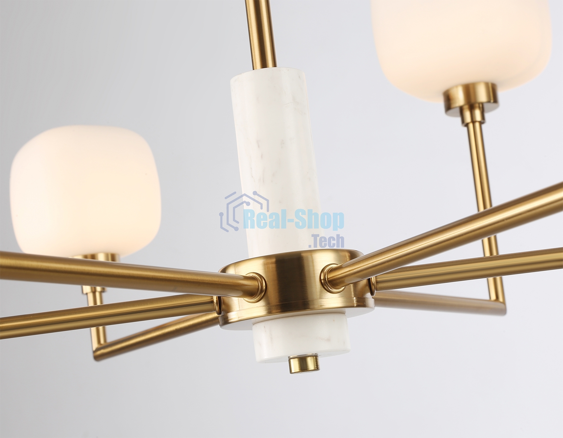 Люстра Ambrella light LH53015/6 BS/FR латунь/белый матовый G9*6 max 40W D690*680