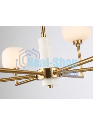 Люстра Ambrella light LH53015/6 BS/FR латунь/белый матовый G9*6 max 40W D690*680