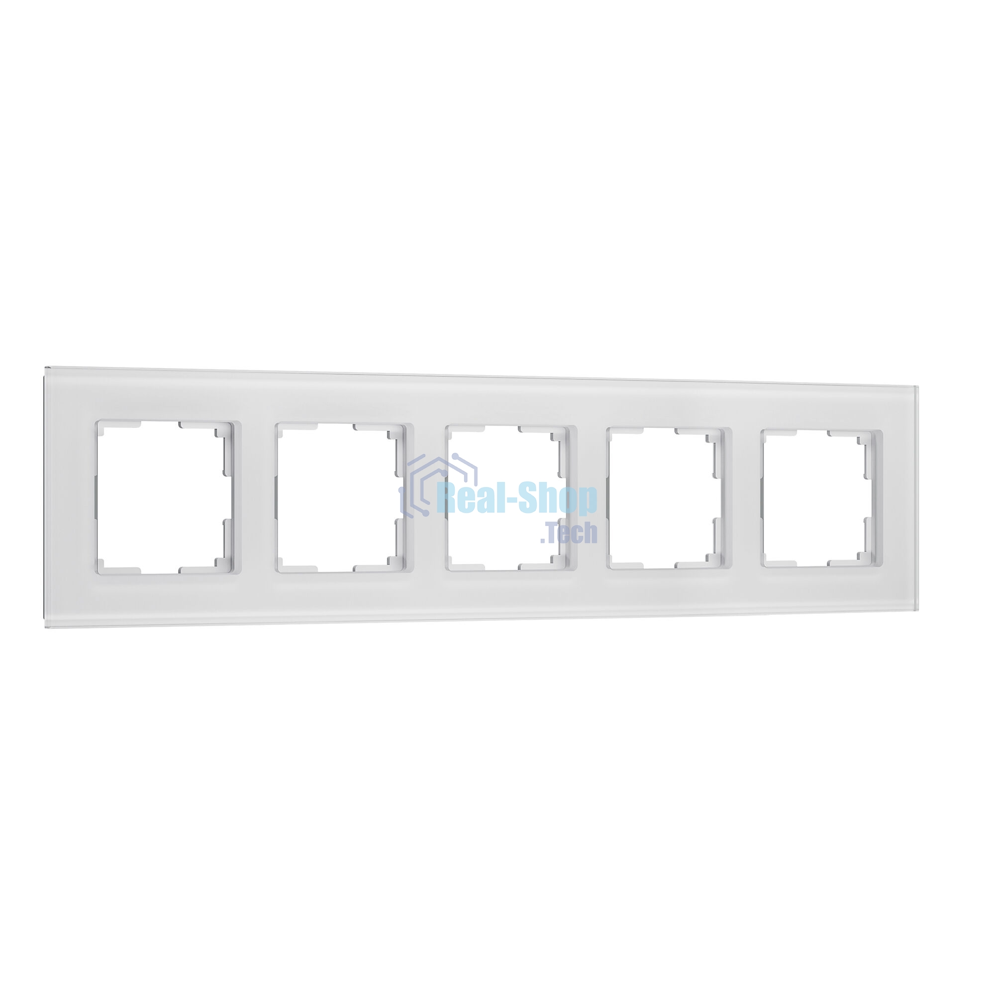 Рамка на 5 постов Senso (белый, стекло soft-touch) W0053101