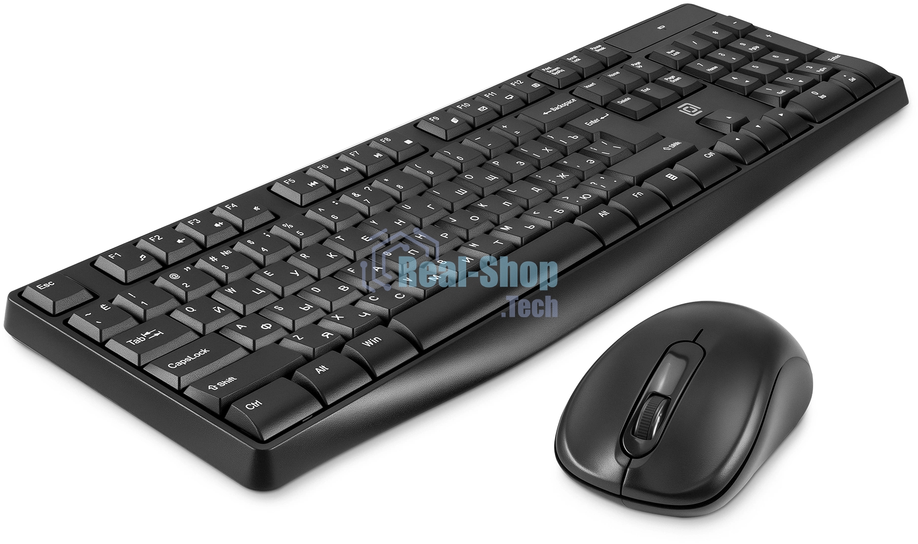 Комплект клавиатура+мышь Oklick S260W беспроводной, USB, 1600 DPI, чёрный