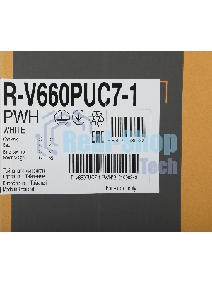 Холодильник Hitachi R-V660PUC7-1 PWH белый двухкамерный инвертер 405/145л морозилка сверху
